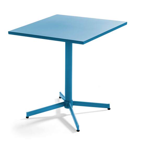 Mesa de jardín cuadrada con tablero plegable 70 x 70 cm | Oviala