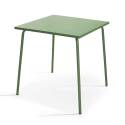 Mesa de jardín cuadrada de metal 70 x 70 x 70 cm
