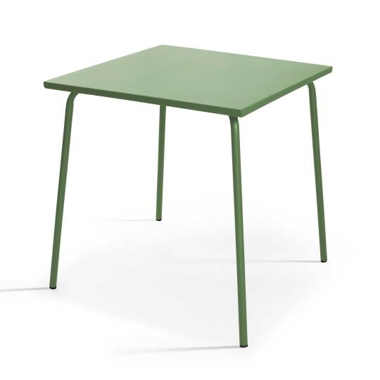 Mesa de jardín cuadrada de metal 70 x 70 x 70 cm