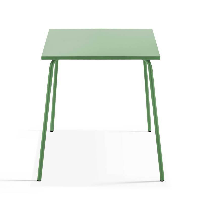 Mesa de jardín cuadrada de metal 70 x 70 x 70 cm
