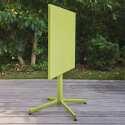 Mesa de jardín cuadrada con tablero plegable 70 x 70 x 72 cm