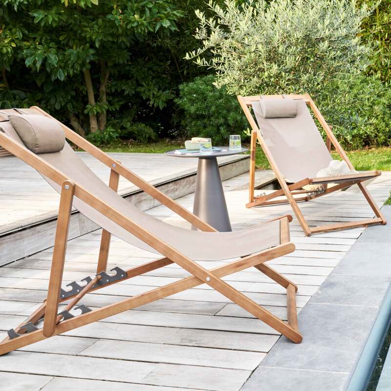 Lote de 2 hamacas plegables de eucalipto FSC®