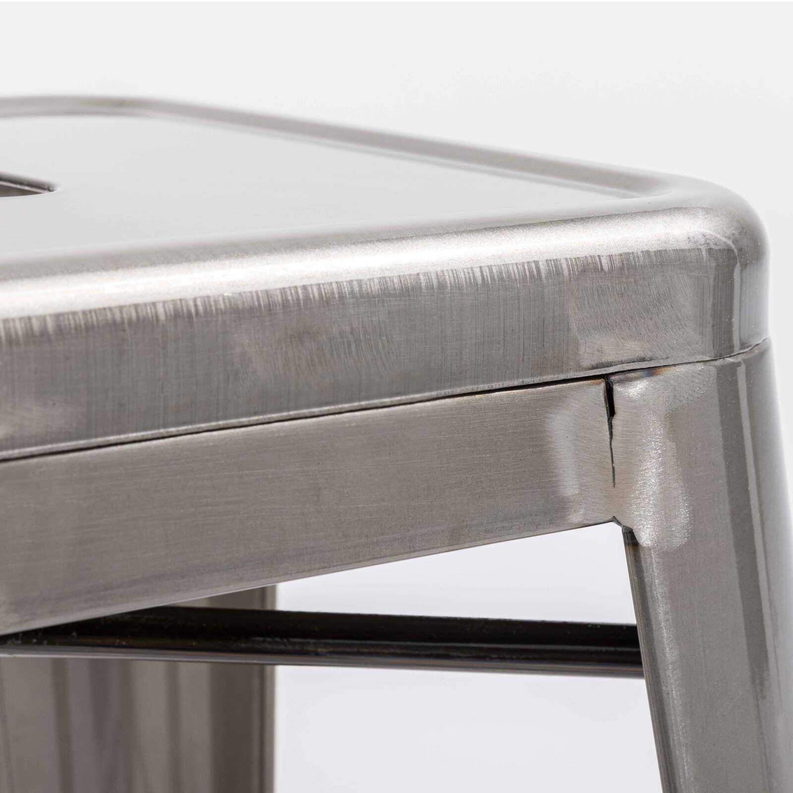 Conjunto de 4 taburetes de jardín de metal mate