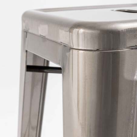 Conjunto de 4 taburetes de jardín de metal mate (6/7)