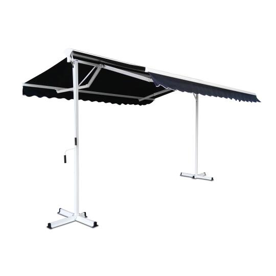 Toldo a dos aguas manual con cajón 3 x 4 m | Oviala
