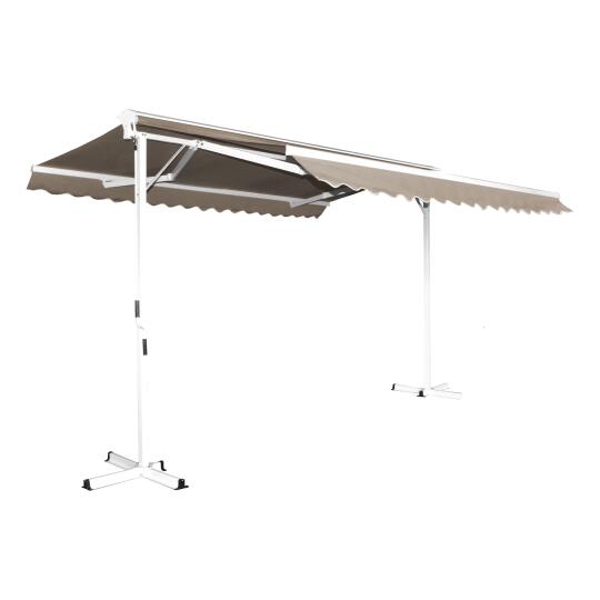 Toldo a dos aguas manual con cajón 3 x 4 m | Oviala