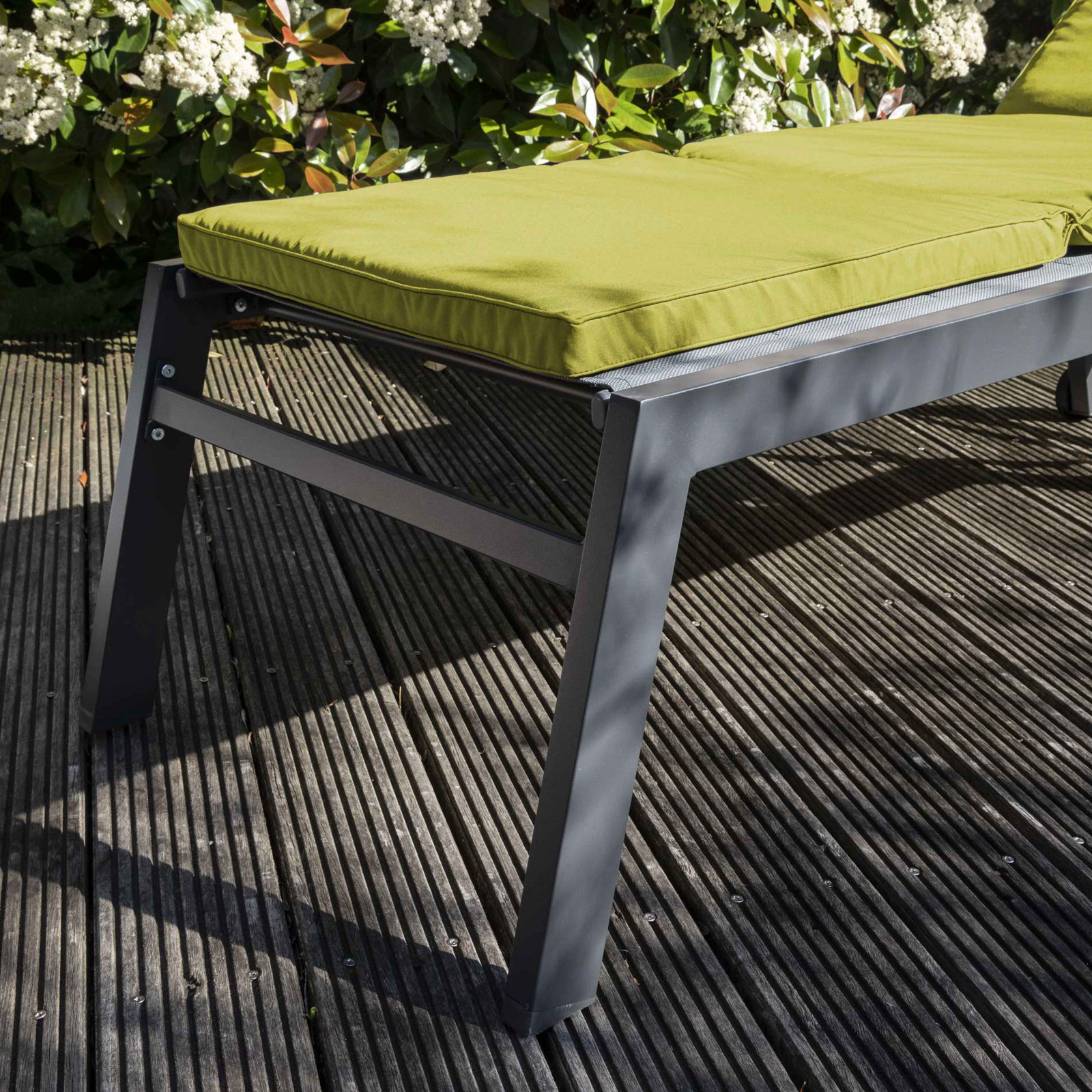 Zoom colchón tumbona verde