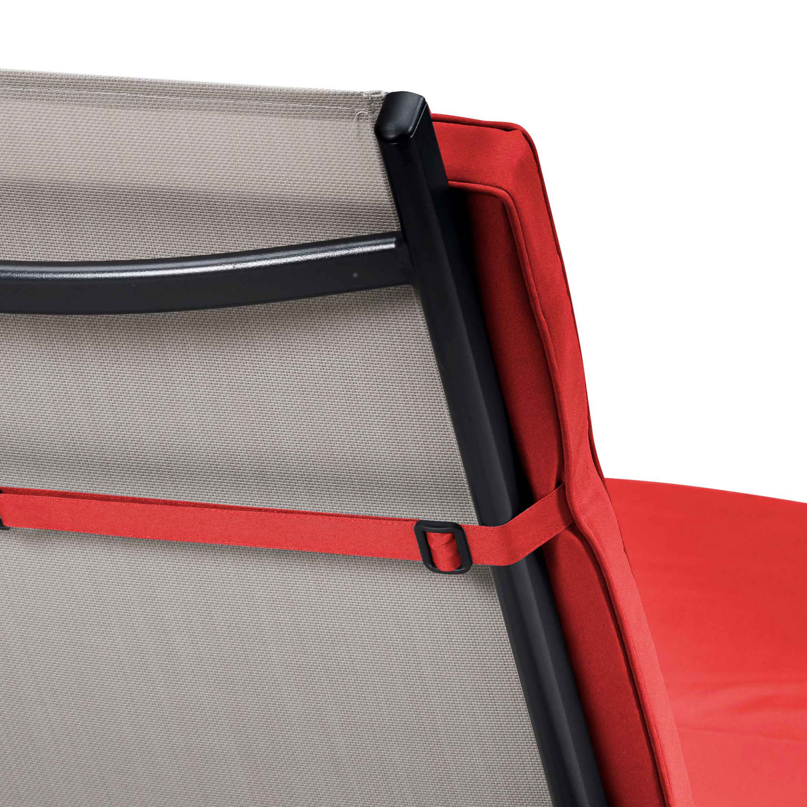 Zoom atadura respaldo tumbona rojo