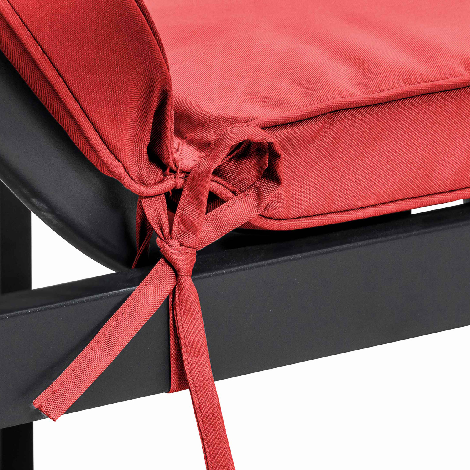 Zoom nodo cojín de jardín rojo