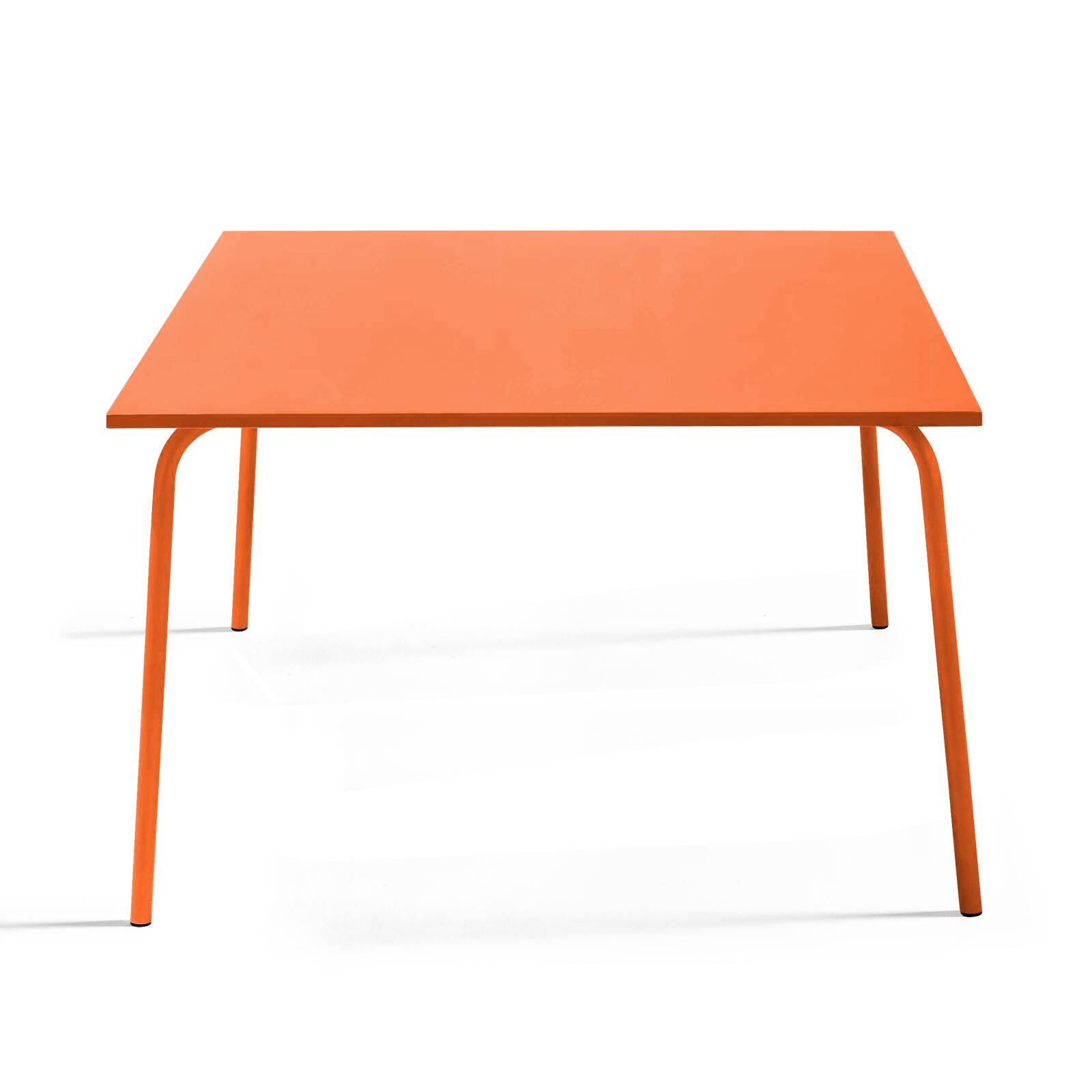 Mesa de jardín cuadrada (120 x 120 cm) de metal