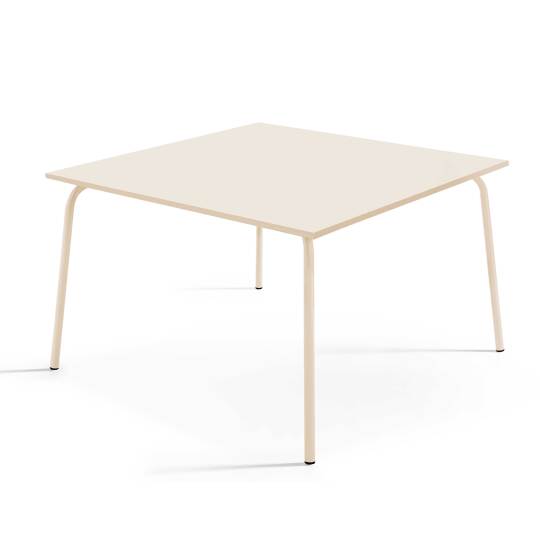 Mesa de jardín cuadrada (120 x 120 cm) de metal