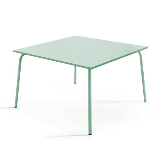 Mesa de jardín cuadrada (120 x 120 cm) de metal