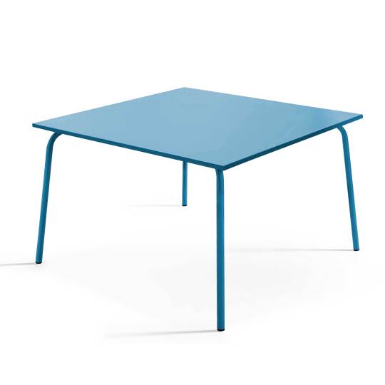 Mesa de jardín cuadrada (120 x 120 cm) de metal