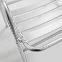 Silla de jardín con reposabrazos de aluminio apilable