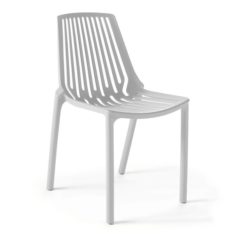 Silla de jardín de plástico con diseño perforado