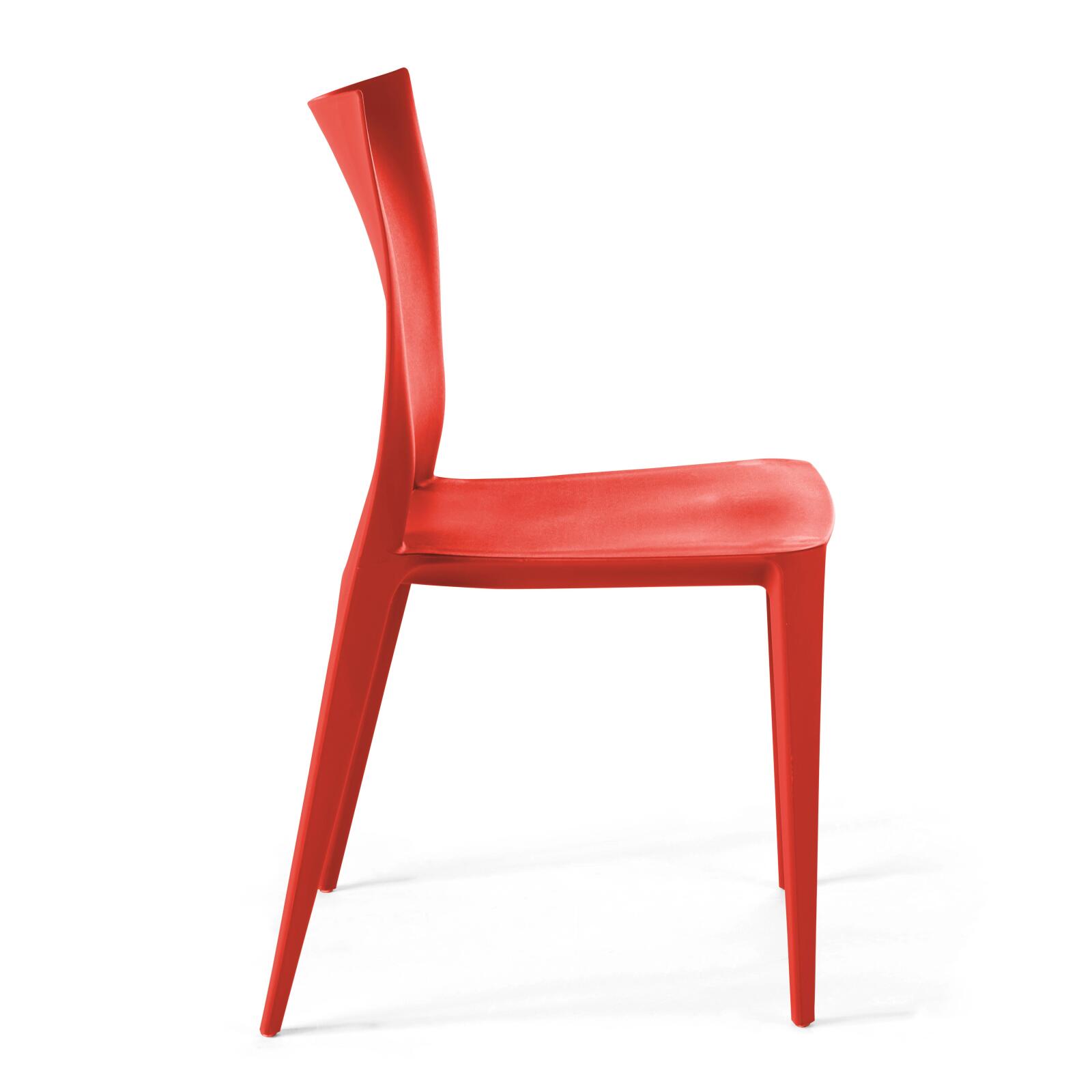 Sillas de jardín de plástico, lote de 4