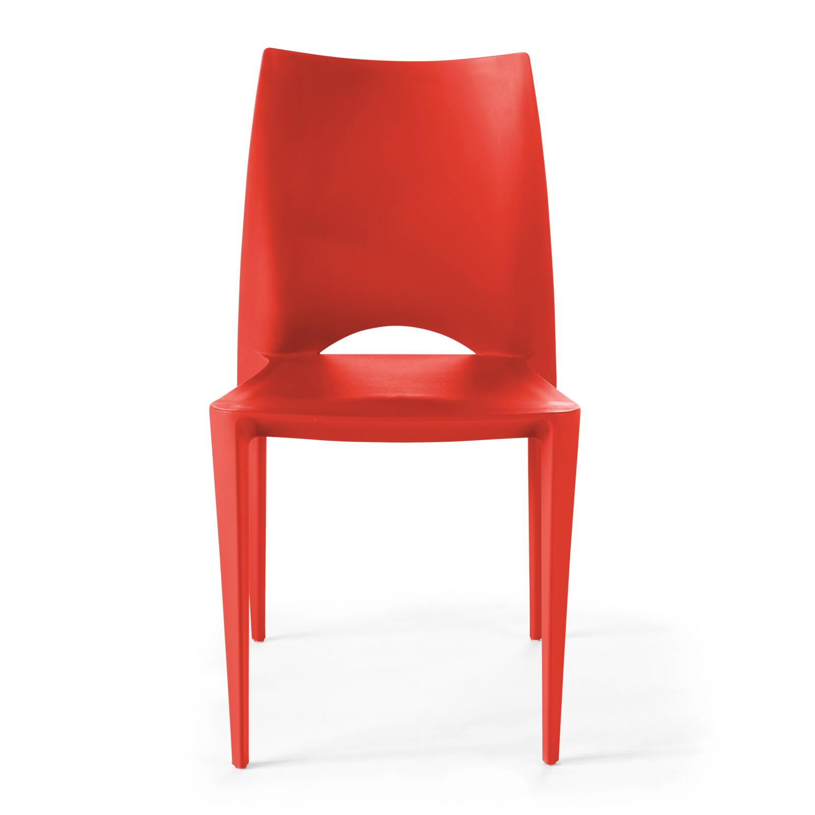 Sillas de jardín de plástico, lote de 4