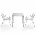 Mesa de bistró de aluminio y 2 sillones