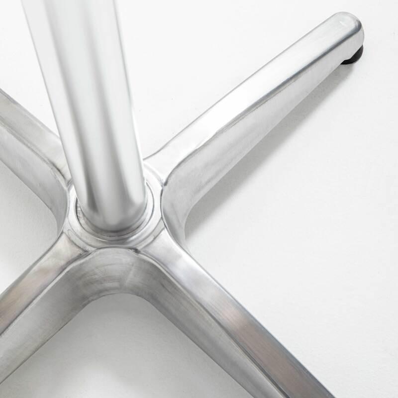 Mesa alta de pie (Ø60 x 110 cm) cuadrada de aluminio