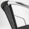 Zoom silla de resina con reposabrazos NEGRA