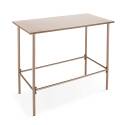 Mesa alta de jardín de 120 x 60 cm y 6 sillas altas de metal