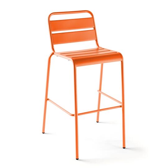 Silla alta de jardín de metal | Oviala