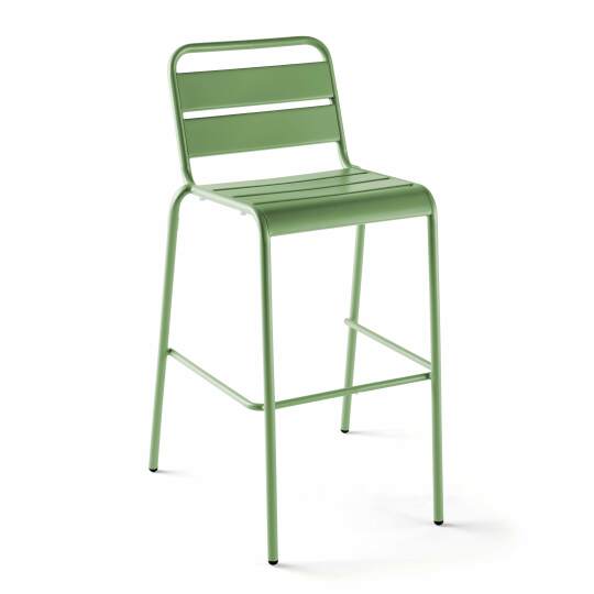 Silla alta de jardín de metal | Oviala