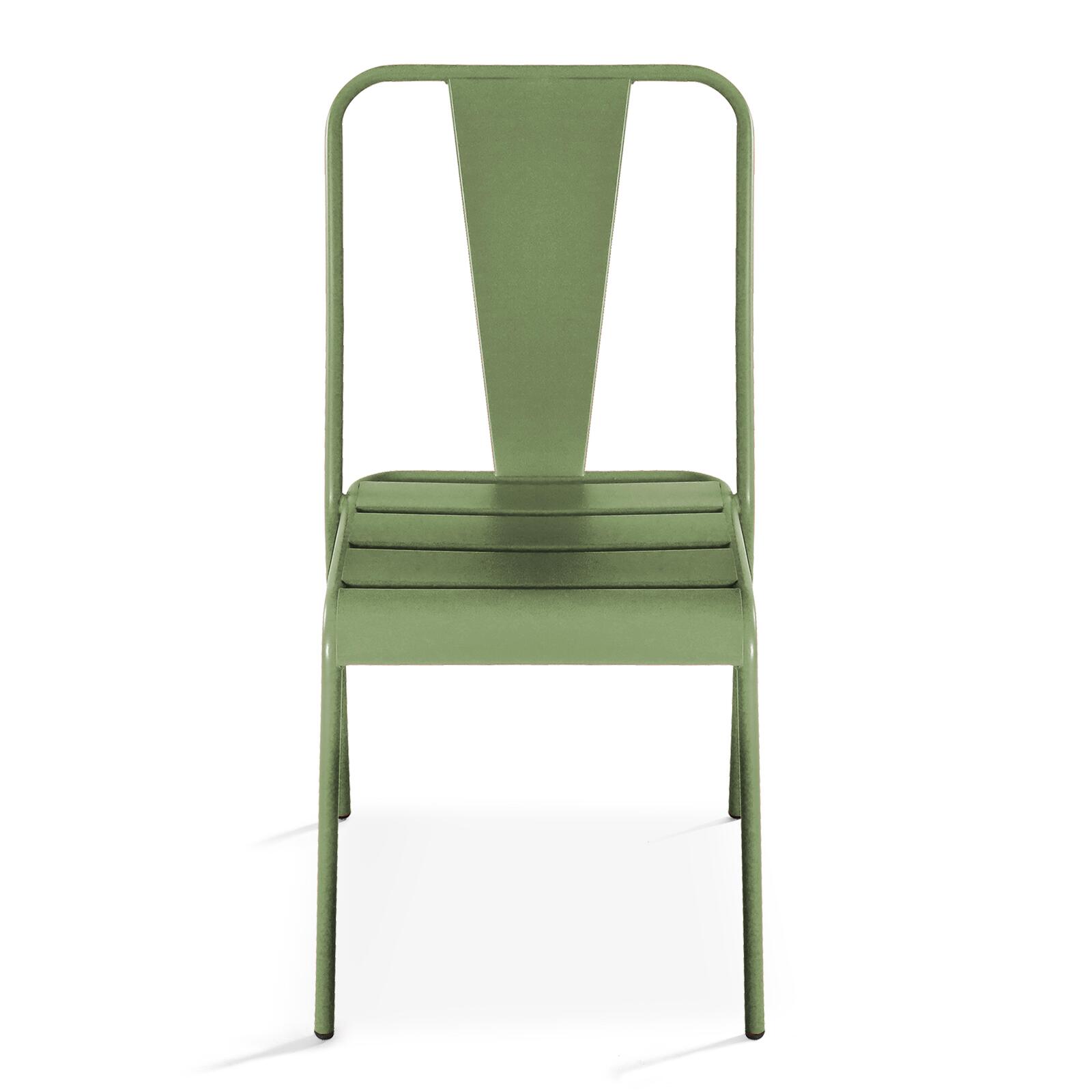 Silla de jardín de estilo bistró de metal