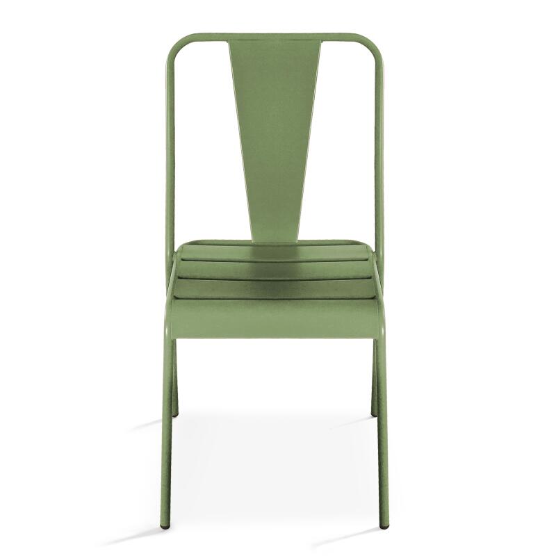 Silla de jardín de estilo bistró de metal (4/6)