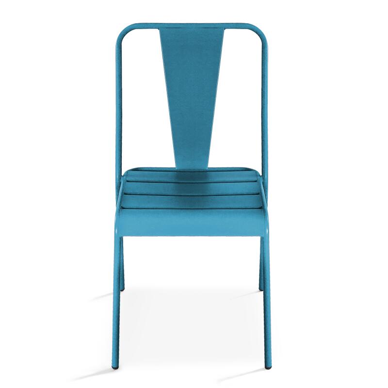 Silla de jardín de estilo bistró de metal (4/6)