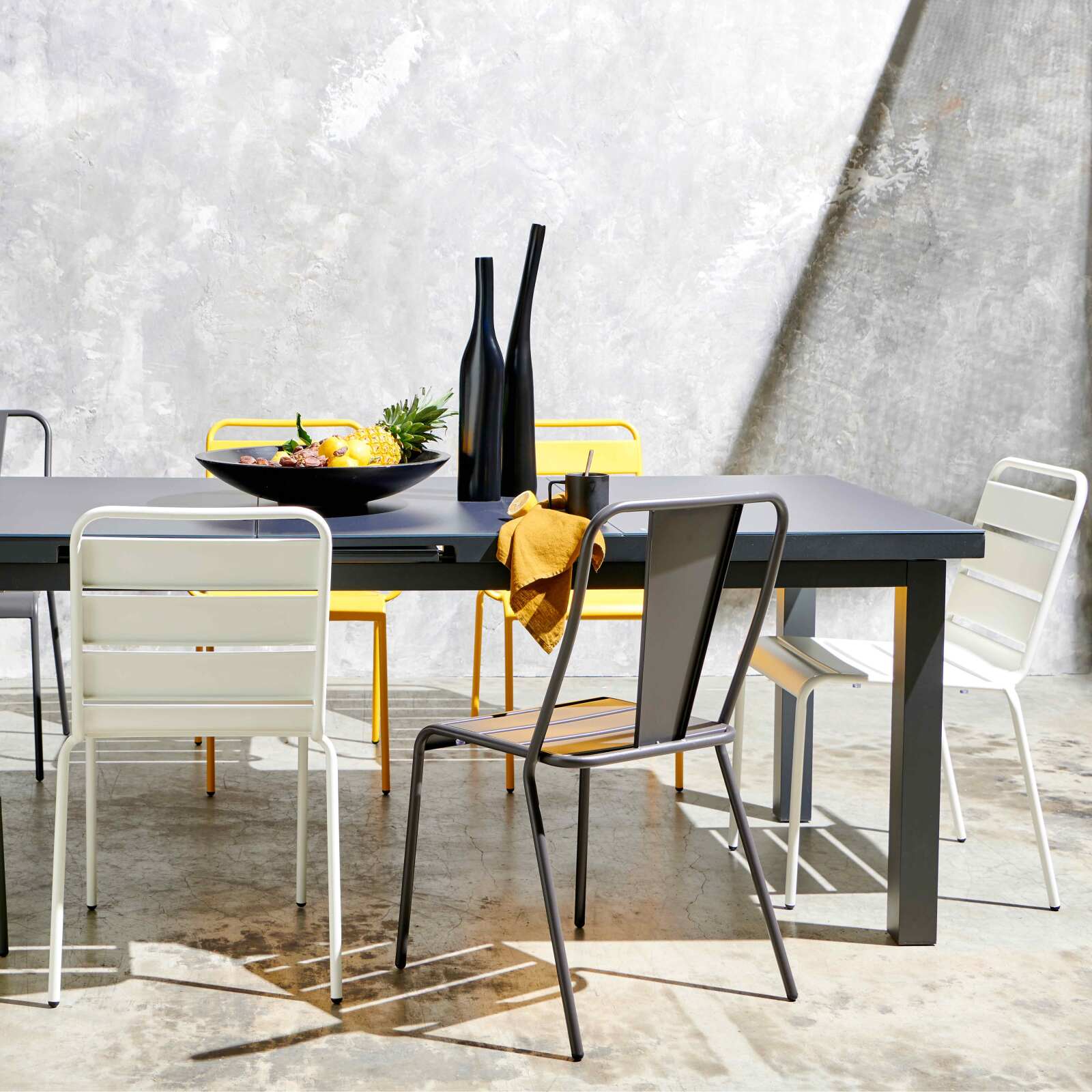 Silla de jardín de estilo bistró de metal