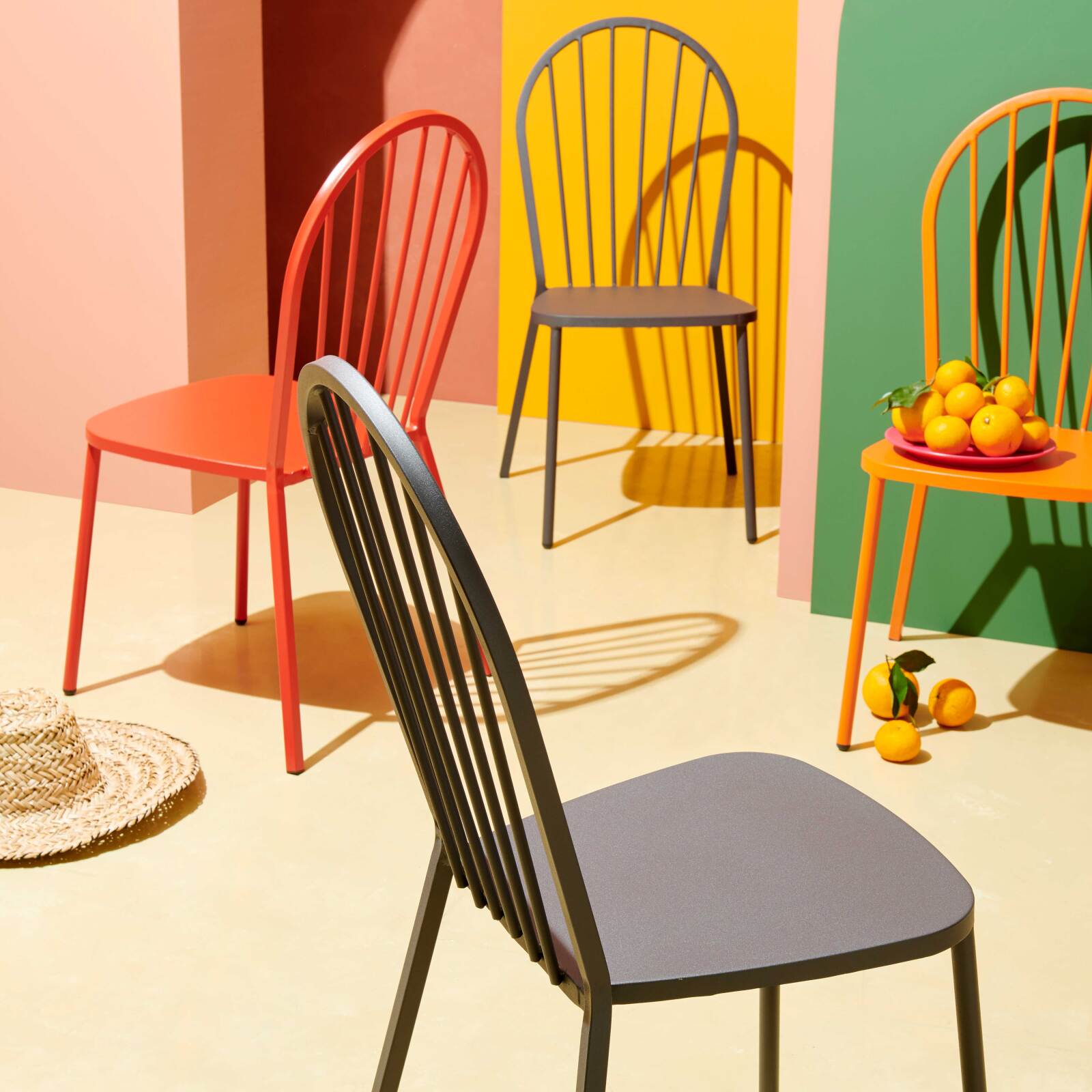 Silla de bistró de metal Silla de bistró de metal