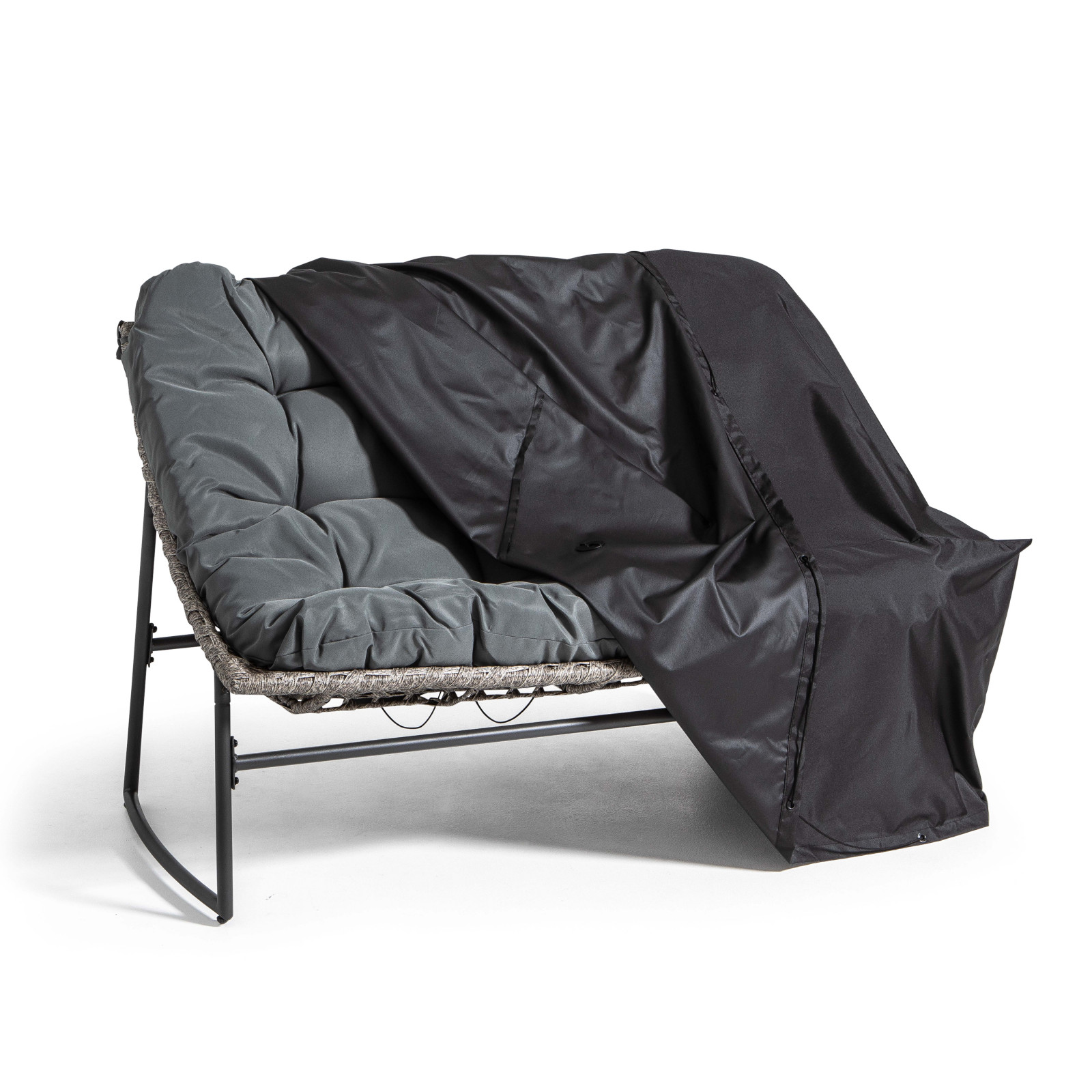 Funda de sofá de exterior negra 170 x 90 x 60 cm