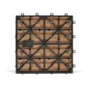 Lote de baldosas de terraza de madera compuesta con sistema de clips - (30 x 30 x 2,5 cm)