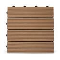 Lote de baldosas de terraza de madera compuesta con sistema de clips - (30 x 30 x 2,5 cm)
