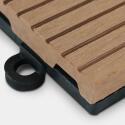 Lote de baldosas de terraza de madera compuesta con sistema de clips - (30 x 30 x 2,5 cm)