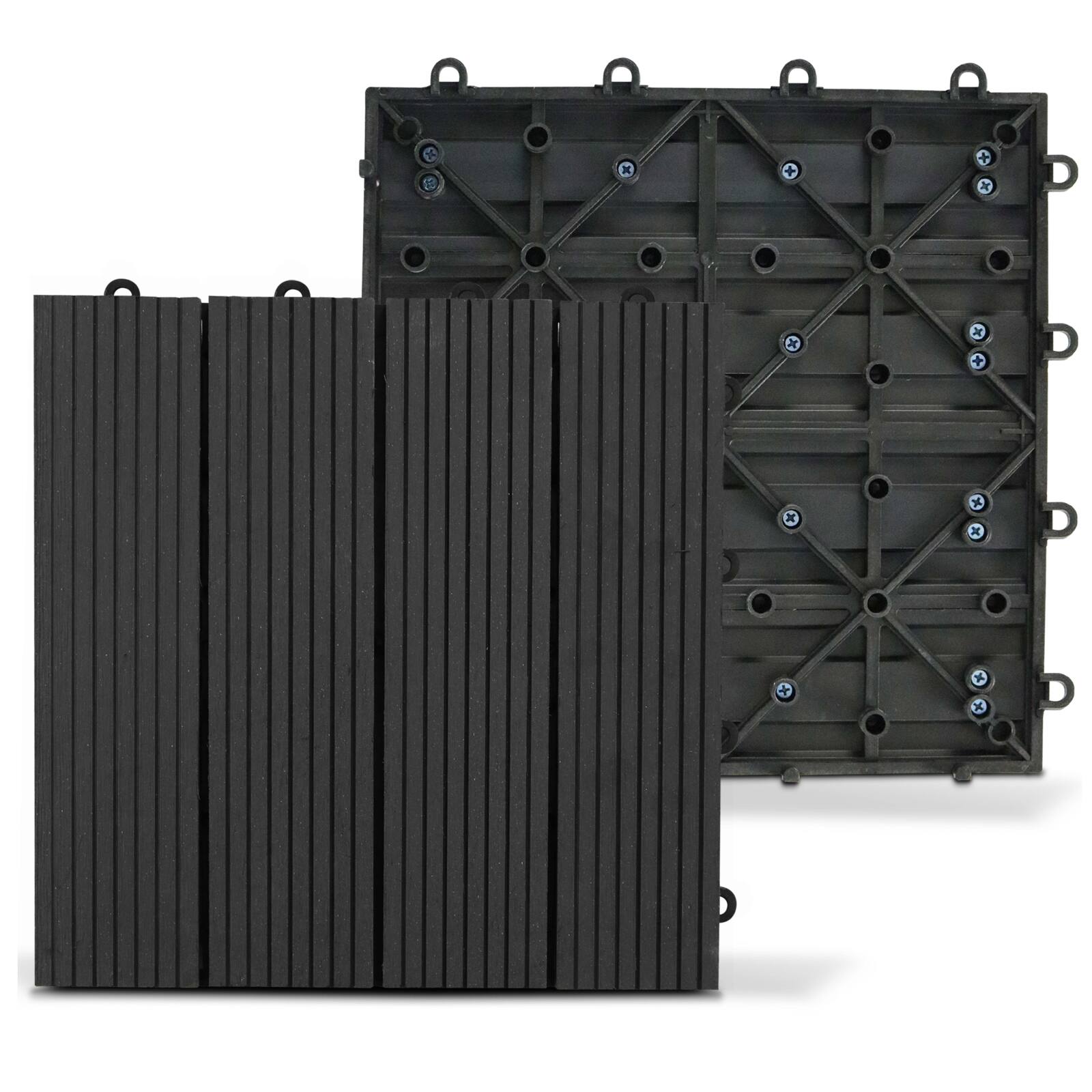 Lotes de baldosas de terraza de madera compuesta con sistema de clips Lotes de baldosas de terraza de madera compuesta con sistema de clips