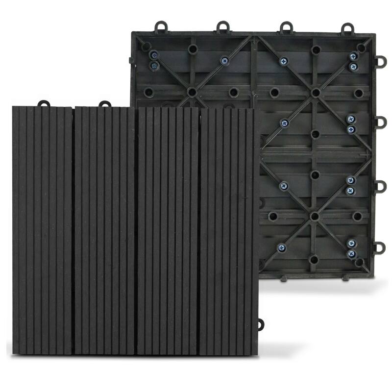 Lotes de baldosas de terraza de madera compuesta con sistema de clips