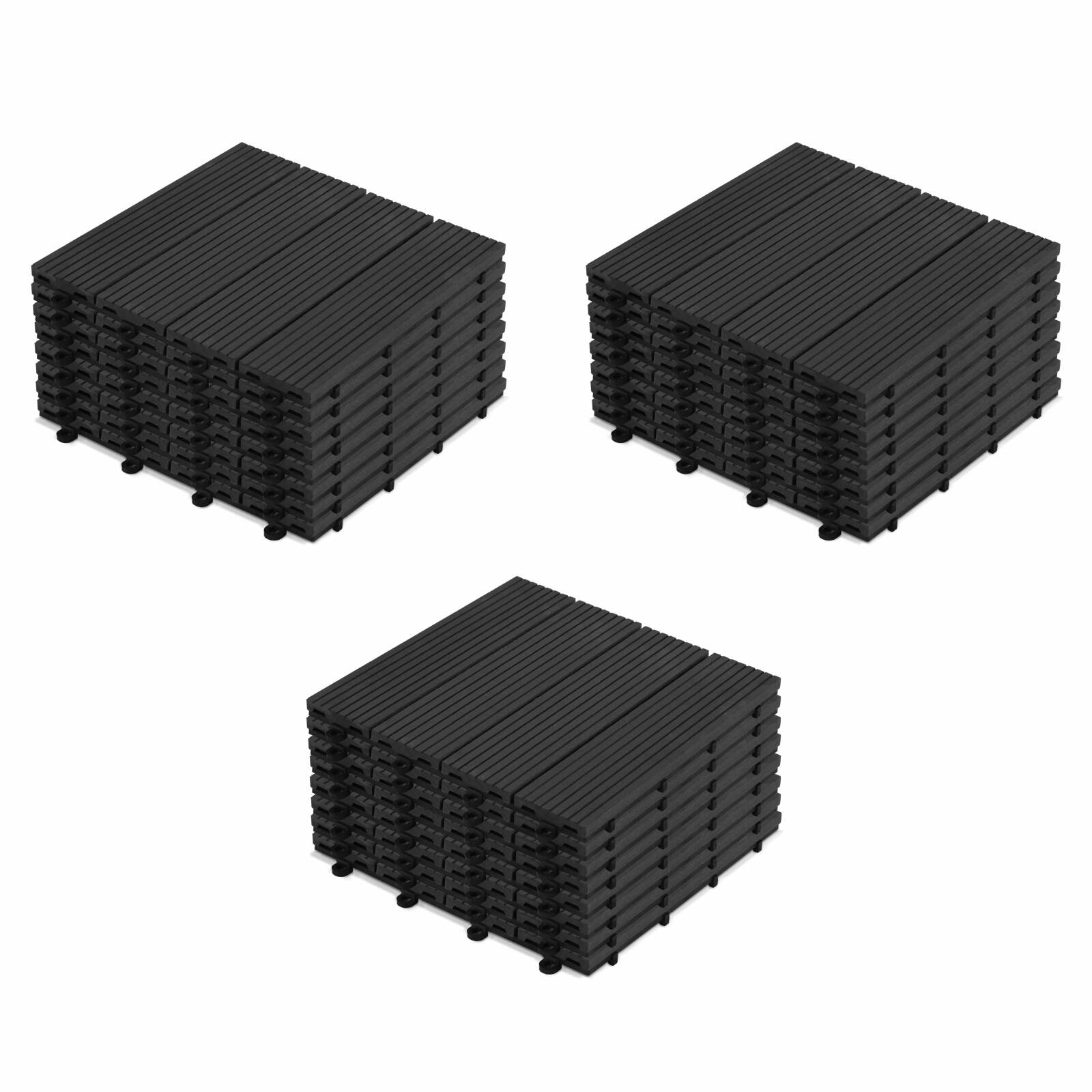 Lotes de baldosas de terraza de madera compuesta con sistema de clips