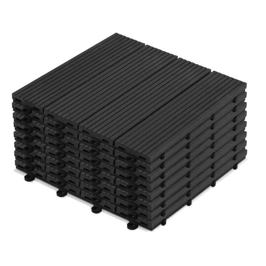 Lotes de baldosas de terraza de madera compuesta con sistema de clips