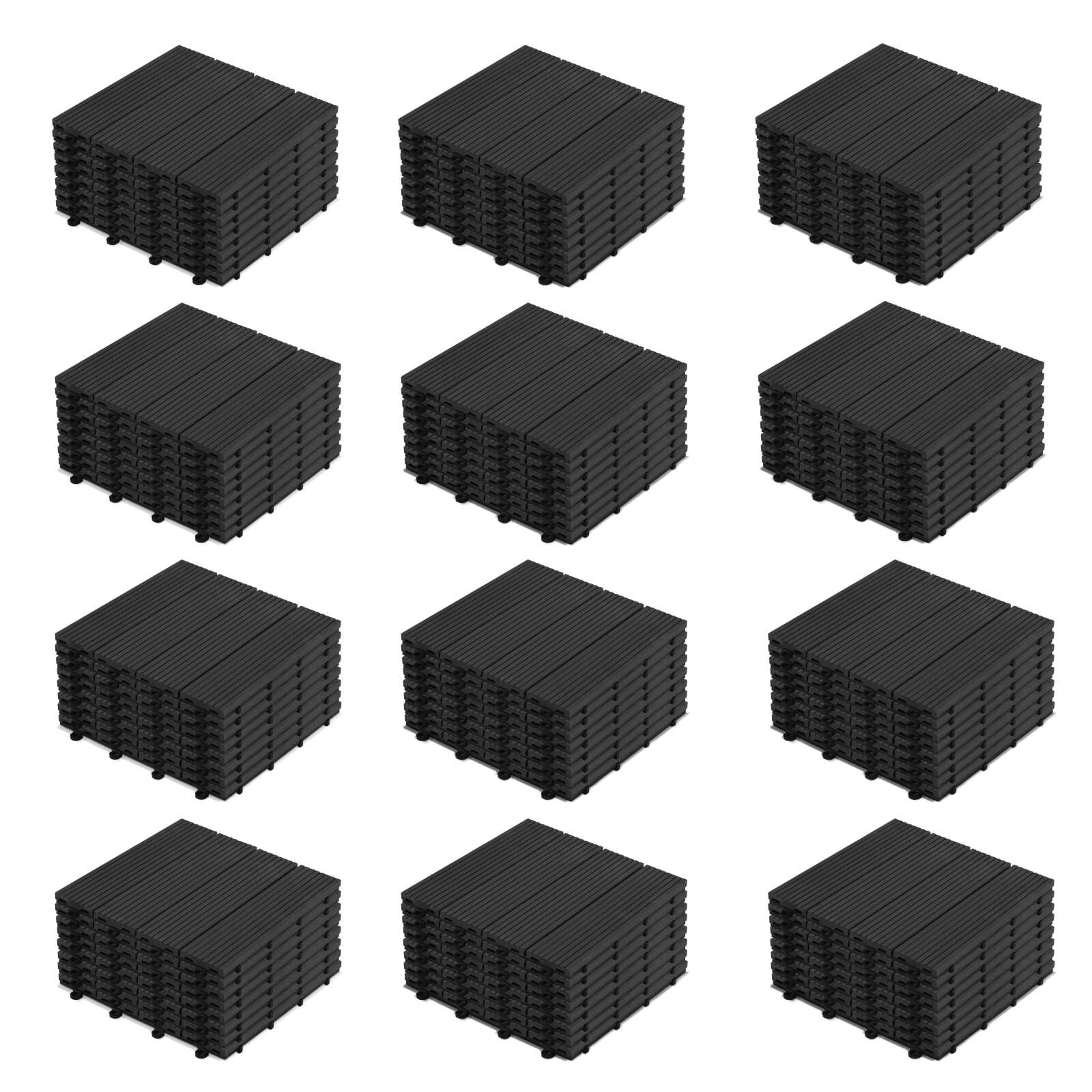 Lotes de baldosas de terraza de madera compuesta con sistema de clips