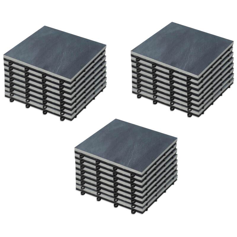 Lotes de baldosas de terraza de piedra natural con sistema de clips