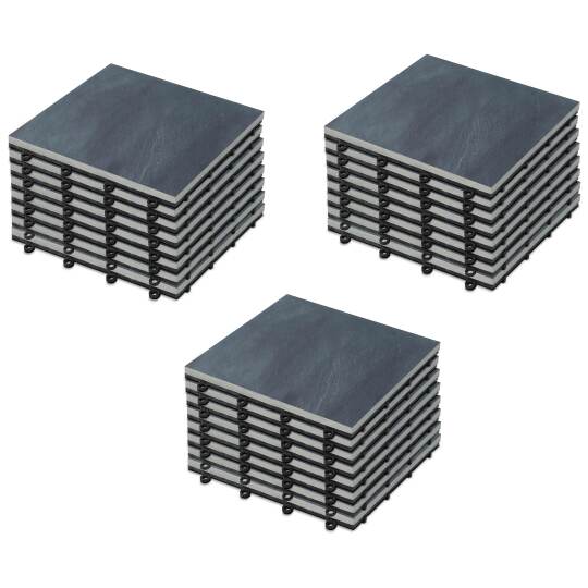 Losas para jardín encajables en piedra natural (30x30x2,5 cm) - Vendidas por lote | Oviala