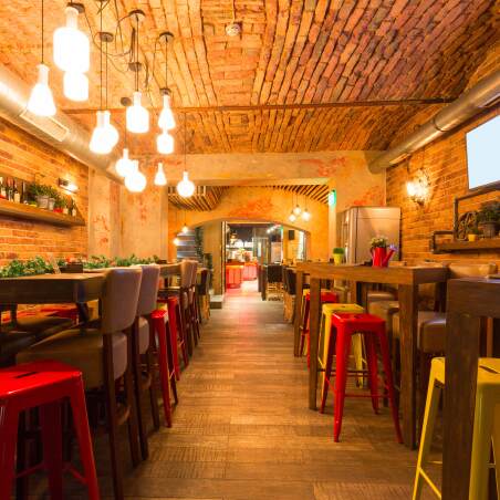 Taburete de bar de metal brillante (43 x 43 x 76) (2/3)