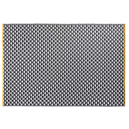 Tapete rectangular de exterior con diseños de doble cara en polipropileno