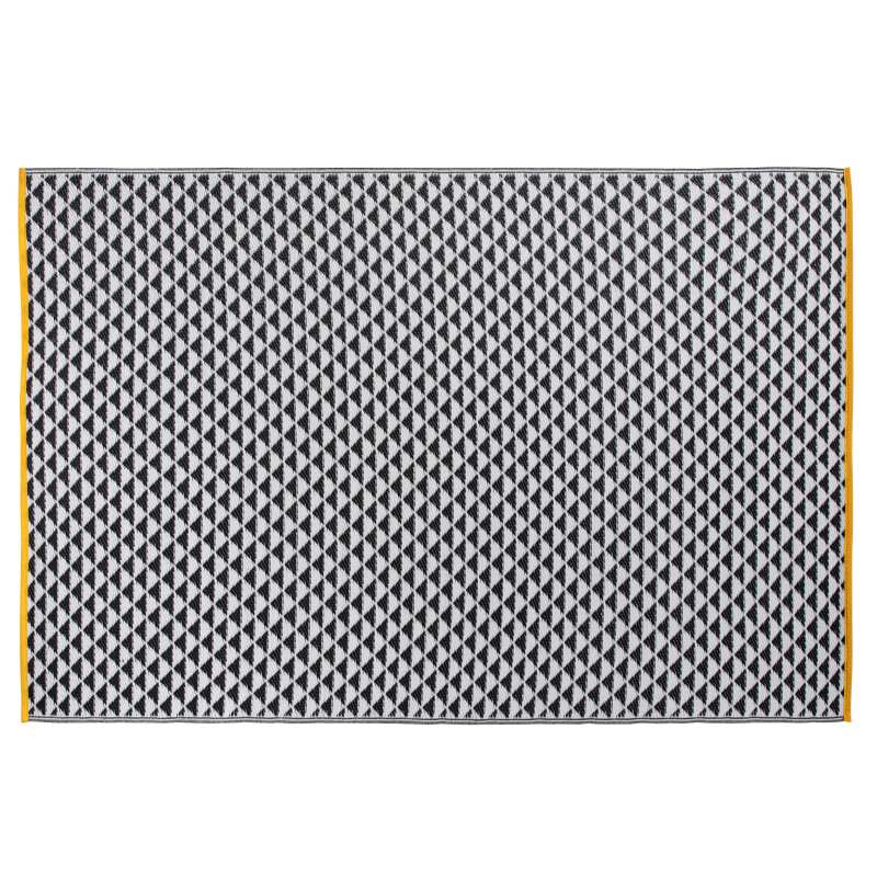 Tapete rectangular de exterior con diseños de doble cara en polipropileno