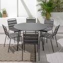 Mesa redonda de jardín (Ø120 x 72 cm) de metal