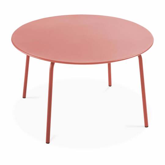 Mesa redonda de jardín (Ø120 x 72 cm) de metal