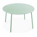 Mesa redonda de jardín (Ø120 x 72 cm) de metal