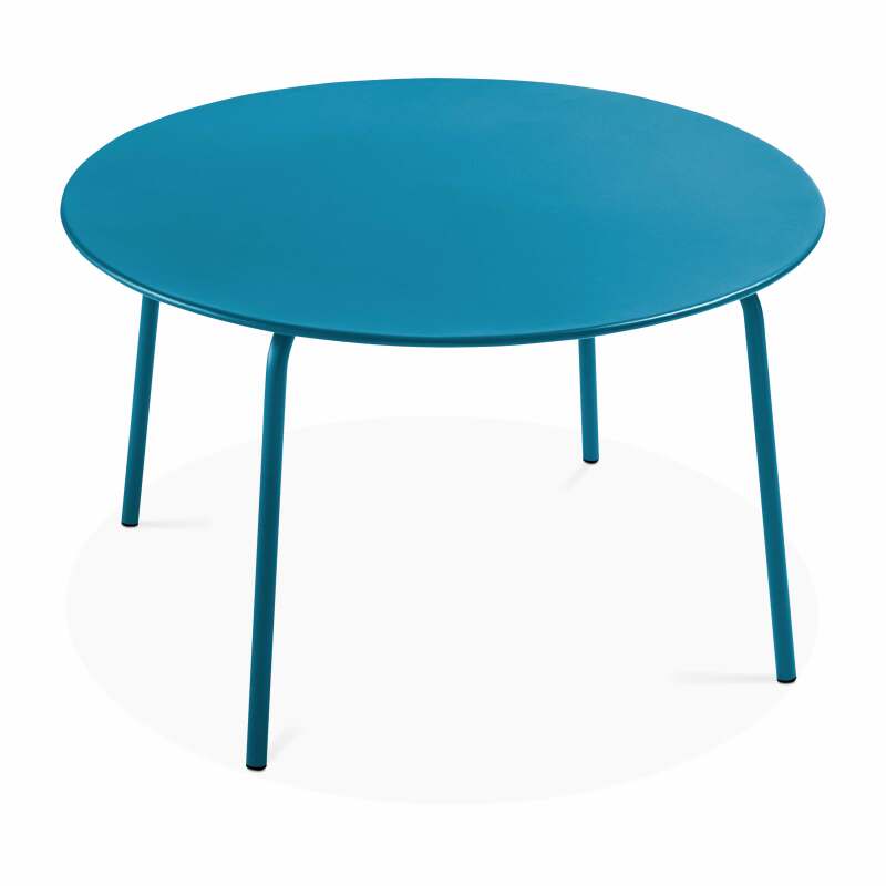 Mesa redonda de jardín (Ø120 x 72 cm) de metal